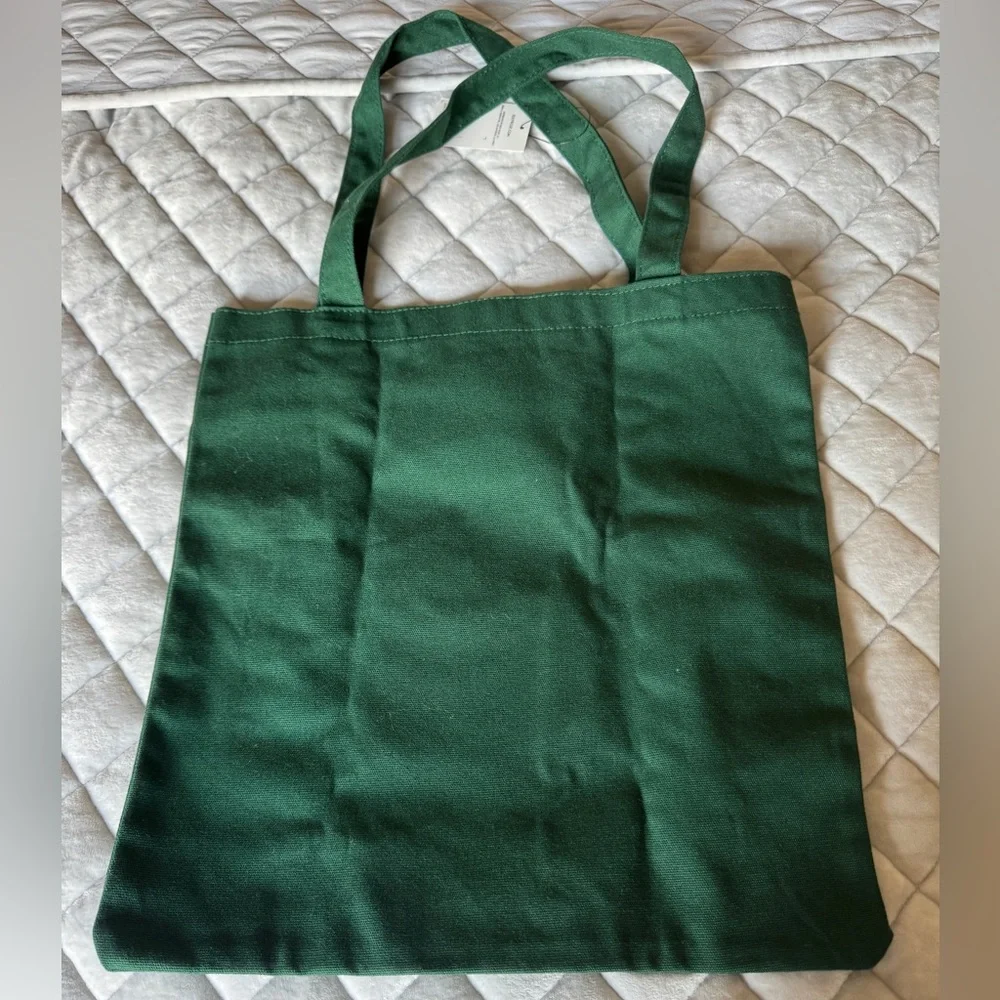 NWT Meowntain Cat Tote Bag - Green Canvas